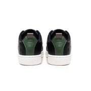 Men's Icon 2.0 Black Green Logo Leather Sneakers