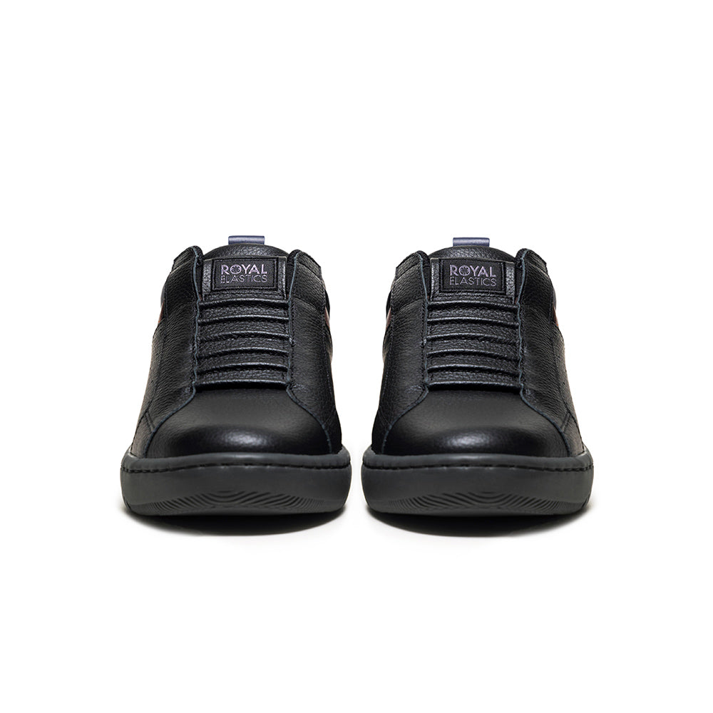 Men's Icon 2.0 Black Brown Logo Leather Sneakers