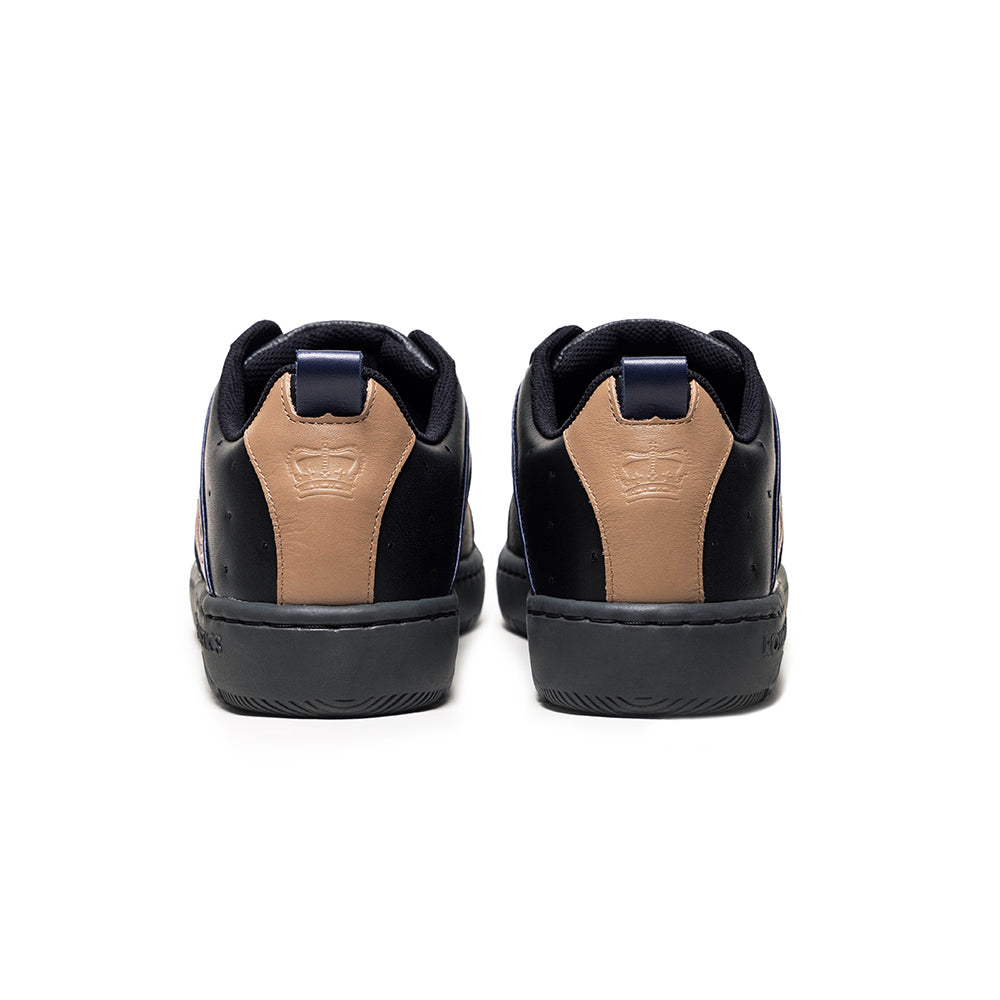 Men's Icon 2.0 Black Brown Logo Leather Sneakers