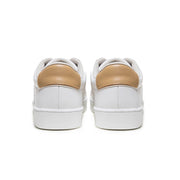 Men's Duca White Brown Leather Sneakers