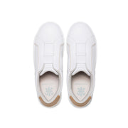 Men's Duca White Brown Leather Sneakers