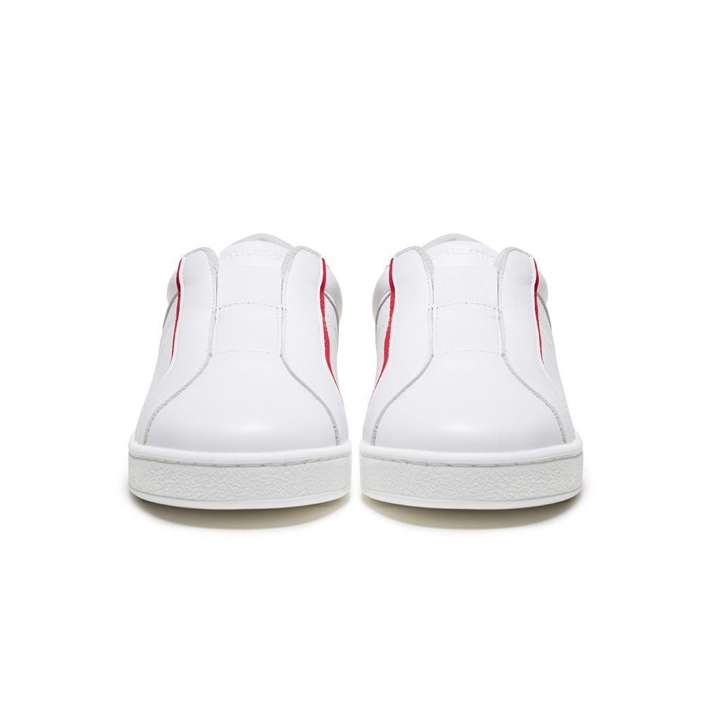 Men's Duca White Blue Red Leather Sneakers