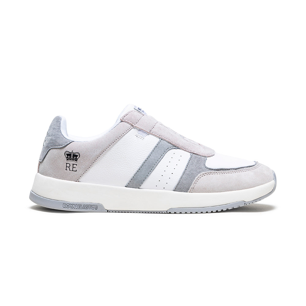 Men's Icon Ultra Lux White Gray Leather Sneakers
