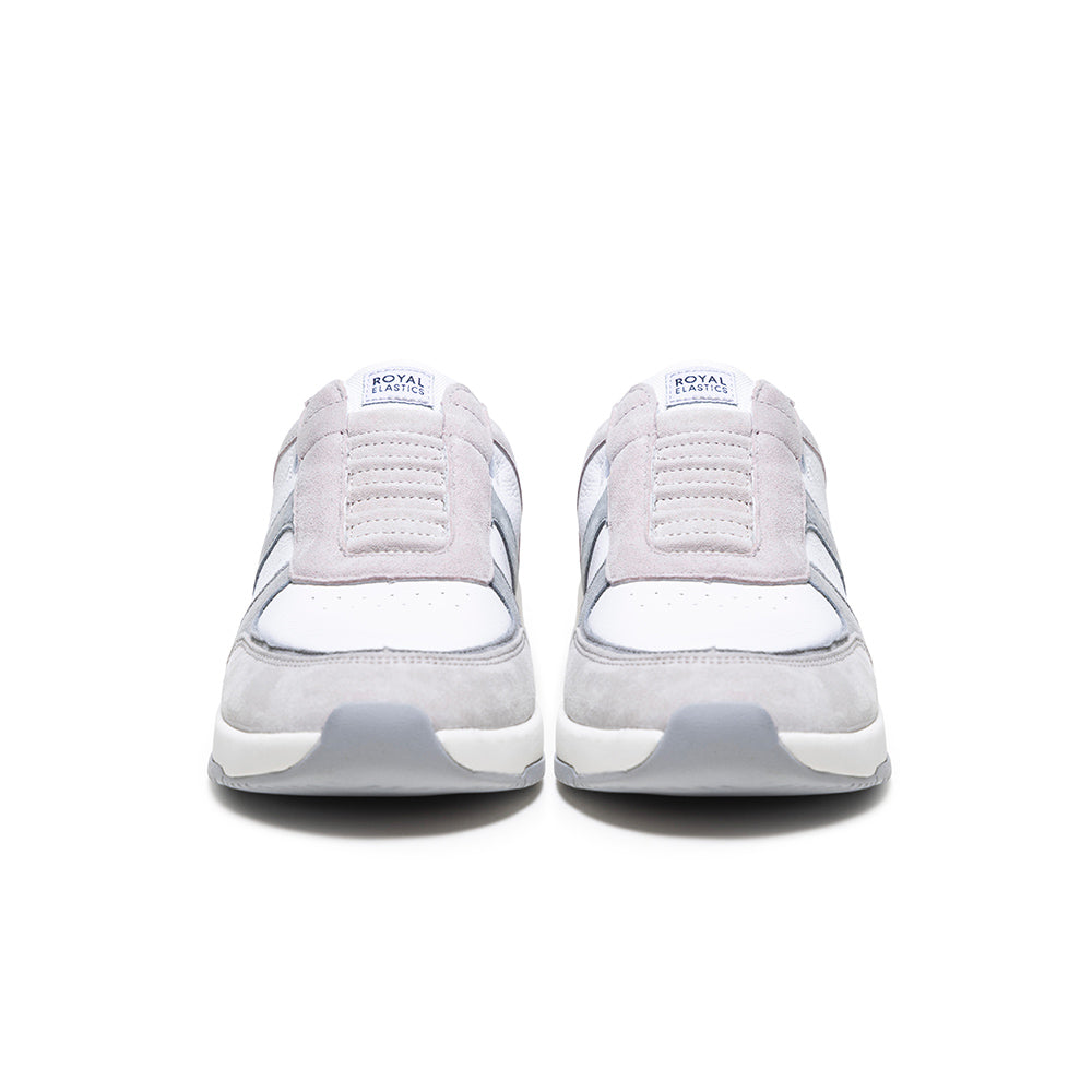 Men's Icon Ultra Lux White Gray Leather Sneakers