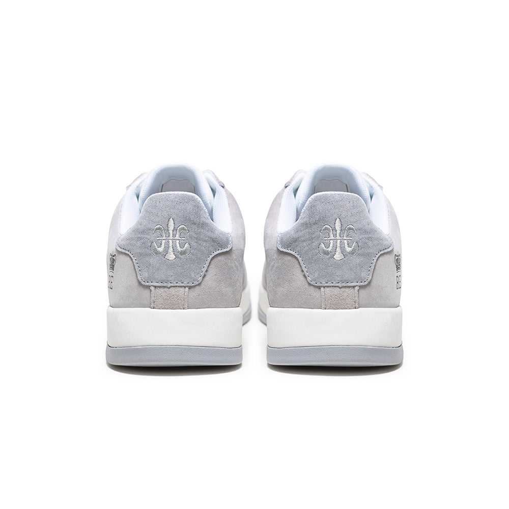 Men's Icon Ultra Lux White Gray Leather Sneakers