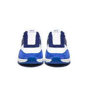 Men's Crown Lux White Blue Yellow Leather Sneakers