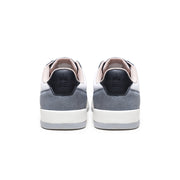 Men's Crown Lux White Black Gray Leather Sneakers