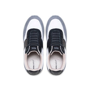 Men's Crown Lux White Black Gray Leather Sneakers