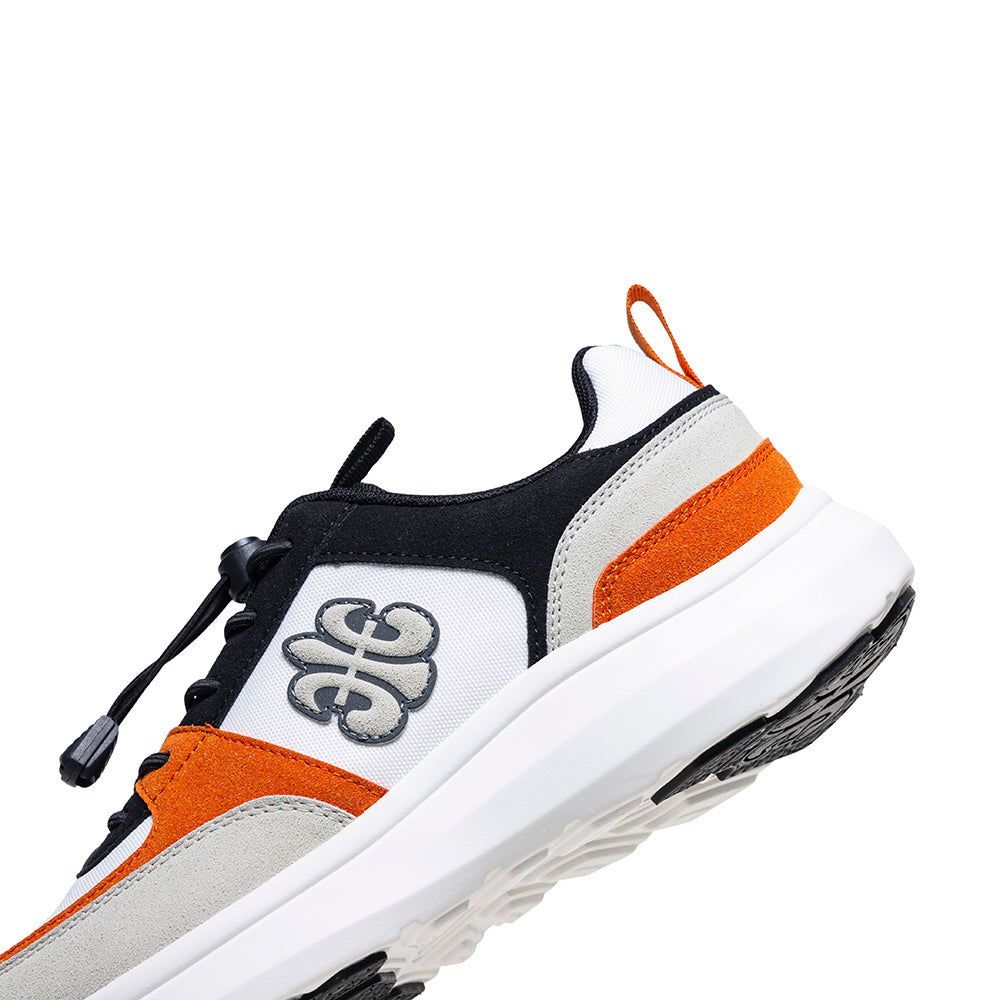 Men's Riviera White Black Orange Casual Sneakers