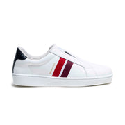 Women's Bishop White Red Black Leather Sneakers