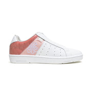 Women's Icon OG White Pink Logo Leather Sneakers