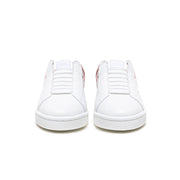 Women's Icon OG White Pink Logo Leather Sneakers