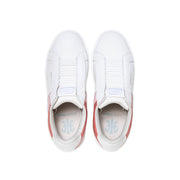 Women's Icon OG White Pink Logo Leather Sneakers