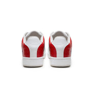 Women's Icon OG White Blue Red Logo Leather Sneakers