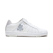 Women's Icon OG White Silver Logo Leather Sneakers
