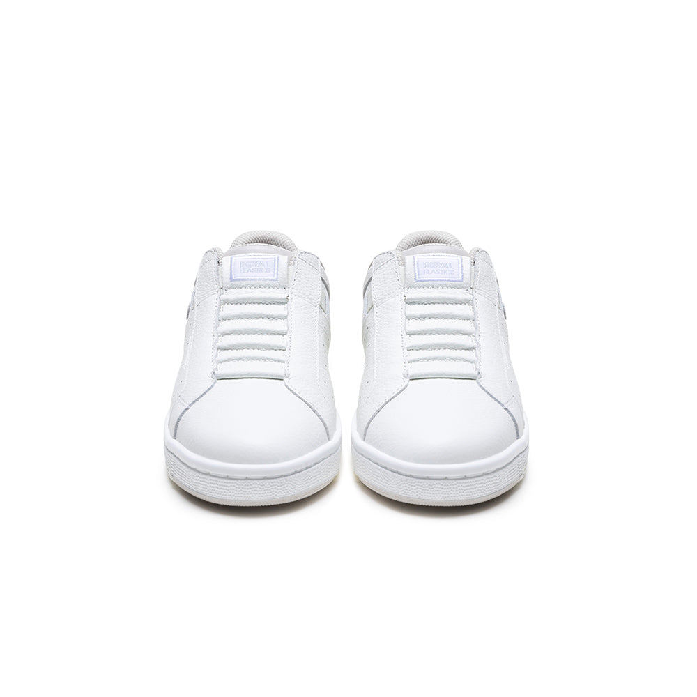 Women's Icon OG White Silver Logo Leather Sneakers