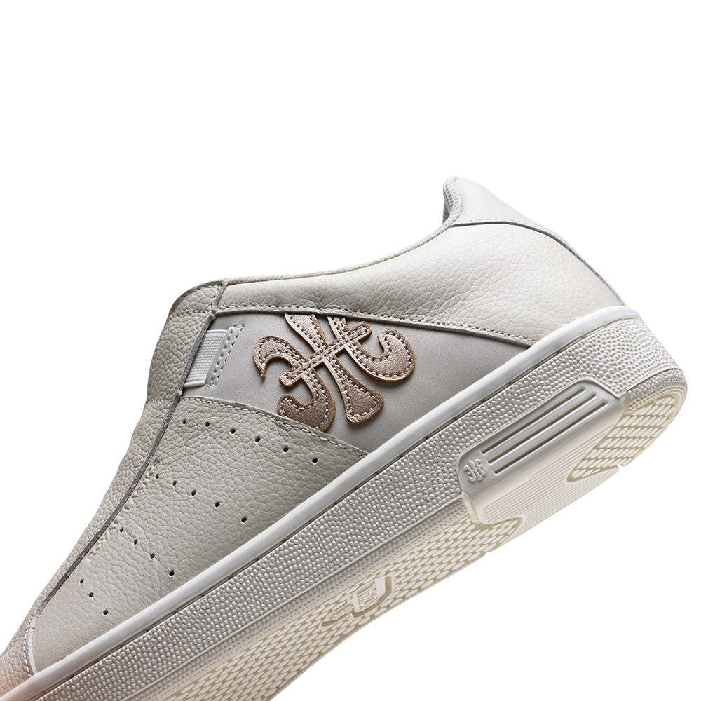 Women's Icon OG Beige Gold Logo Leather Sneakers