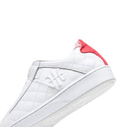 Women's Icon Lux White Red Leather Sneakers