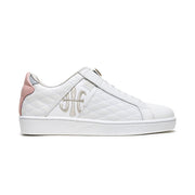 Women's Icon Lux White Pink Leather Sneakers