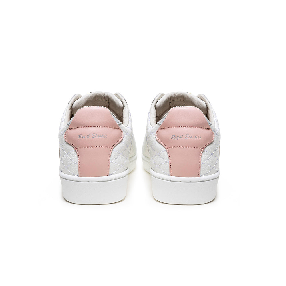 Women's Icon Lux White Pink Leather Sneakers