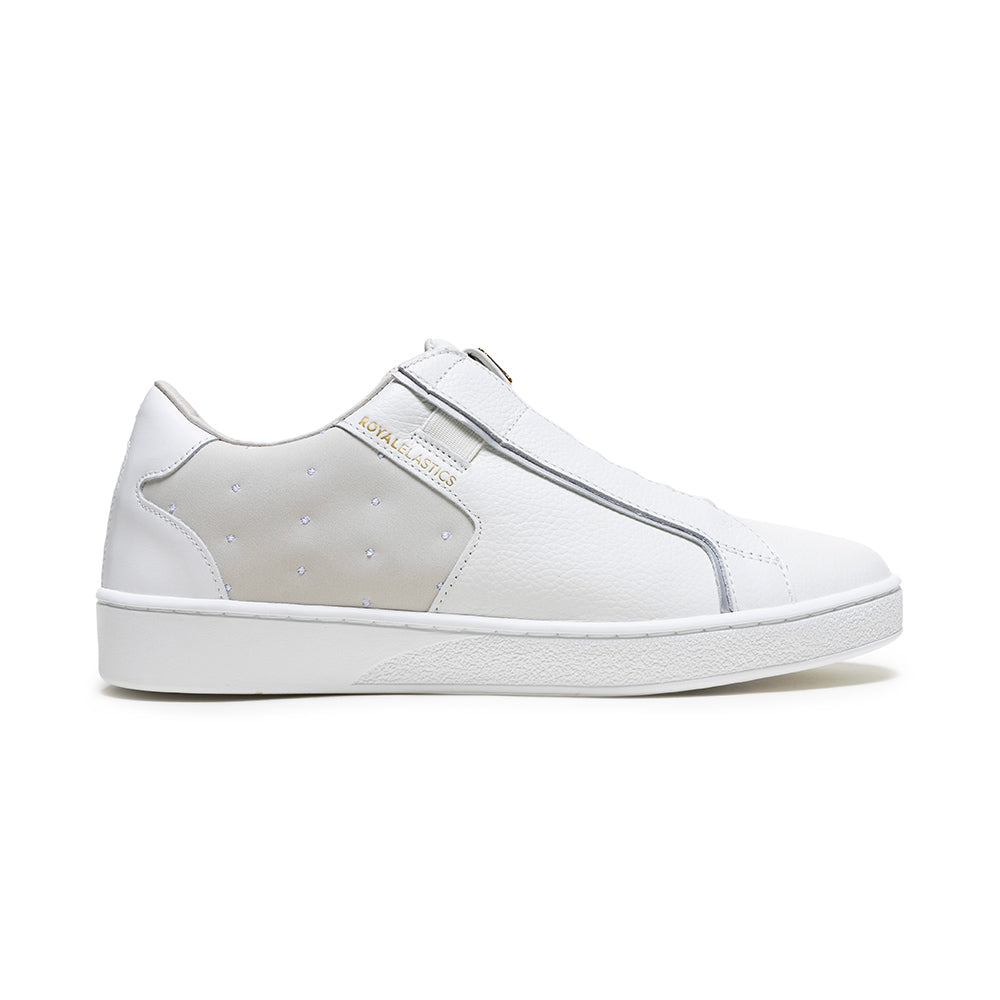 Women's Adelaide Lux White Beige Leather Sneakers