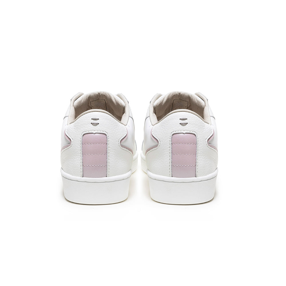 Women's Adelaide Lux White Pink Leather Sneakers