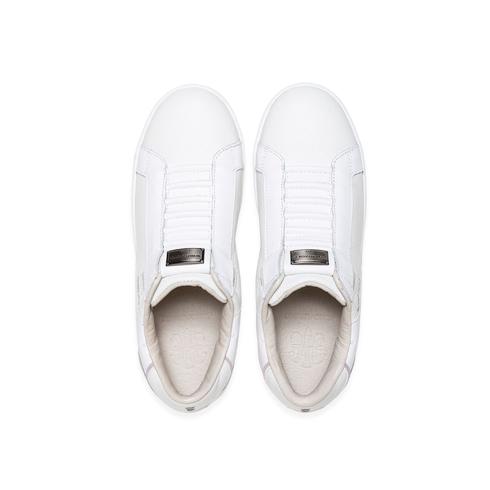 Women's Adelaide Lux White Pink Leather Sneakers