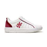Women's Icon 2.0X White Red Leather Sneakers
