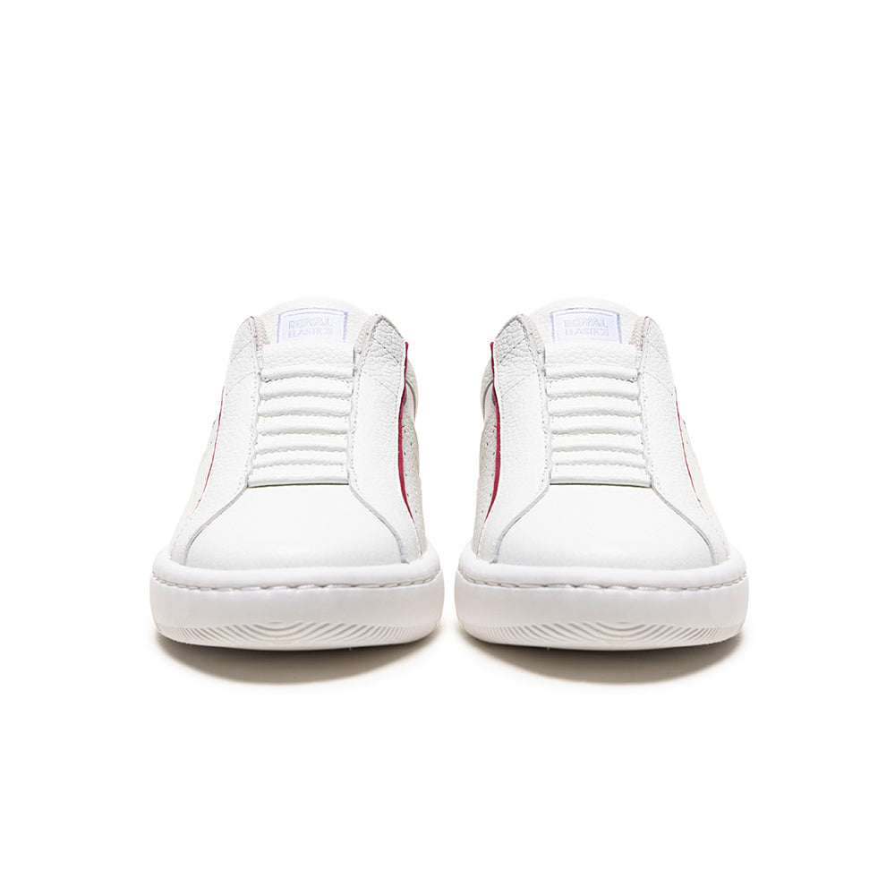 Women's Icon 2.0X White Red Leather Sneakers