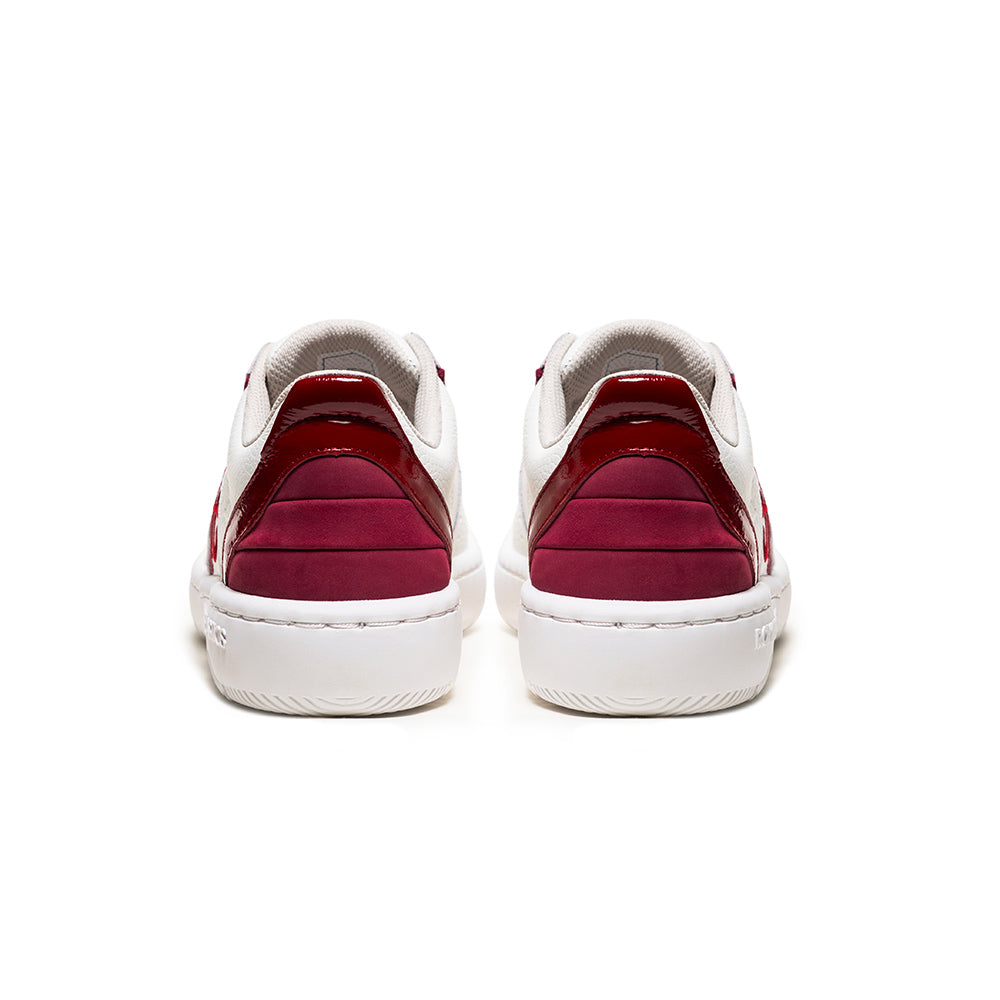 Women's Icon 2.0X White Red Leather Sneakers