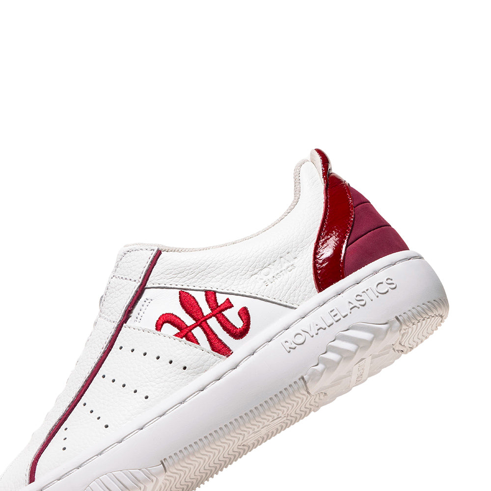 Women's Icon 2.0X White Red Leather Sneakers