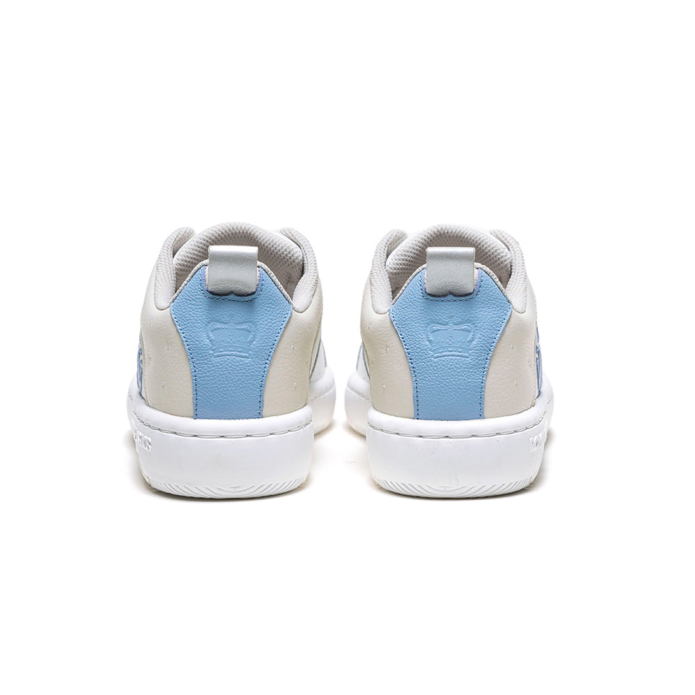 Women's Icon 2.0 White Blue Logo Leather Sneakers