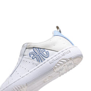 Women's Icon 2.0 White Blue Logo Leather Sneakers