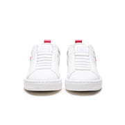 Women's Icon 2.0 White Red Logo Leather Sneakers