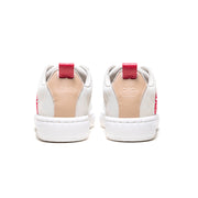 Women's Icon 2.0 White Red Logo Leather Sneakers