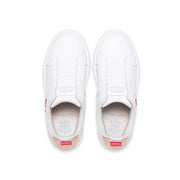 Women's Icon 2.0 White Red Logo Leather Sneakers