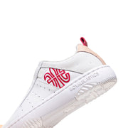 Women's Icon 2.0 White Red Logo Leather Sneakers