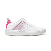 Women's Icon 2.0 White Pink Logo Leather Sneakers