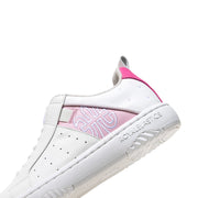 Women's Icon 2.0 White Pink Logo Leather Sneakers