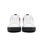 Women's Icon 2.0 White Red Black Logo Leather Sneakers