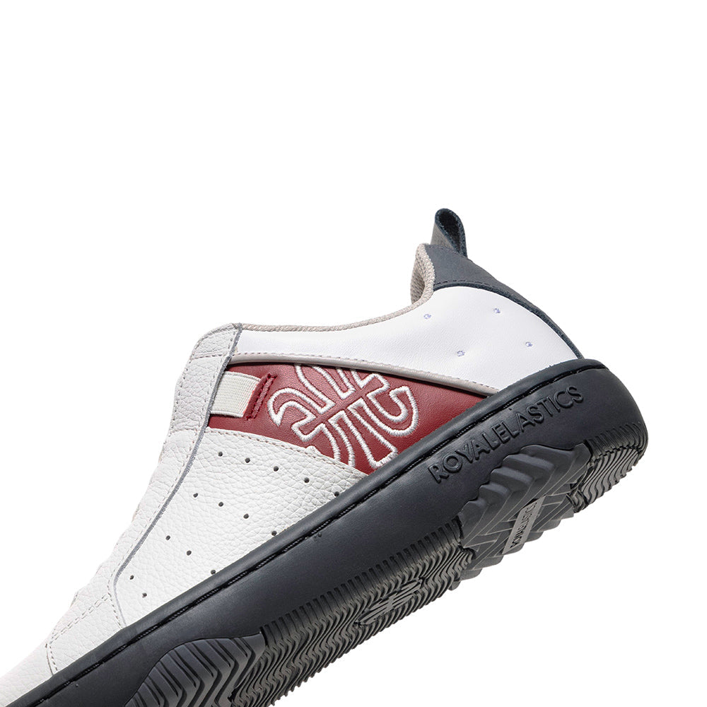 Women's Icon 2.0 White Red Black Logo Leather Sneakers