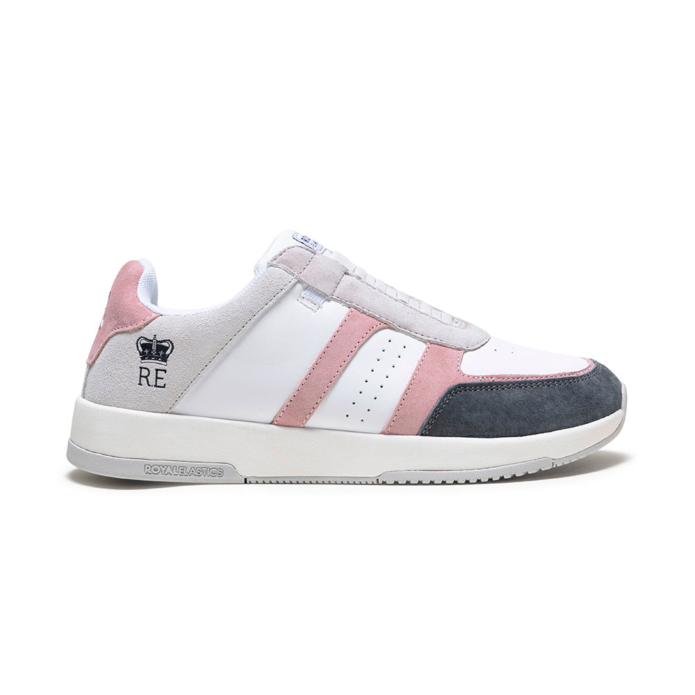 Women's Icon Ultra Lux White Pink Gray Leather Sneakers