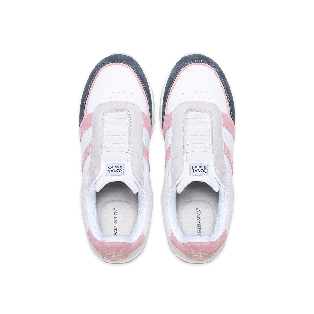Women's Icon Ultra Lux White Pink Gray Leather Sneakers
