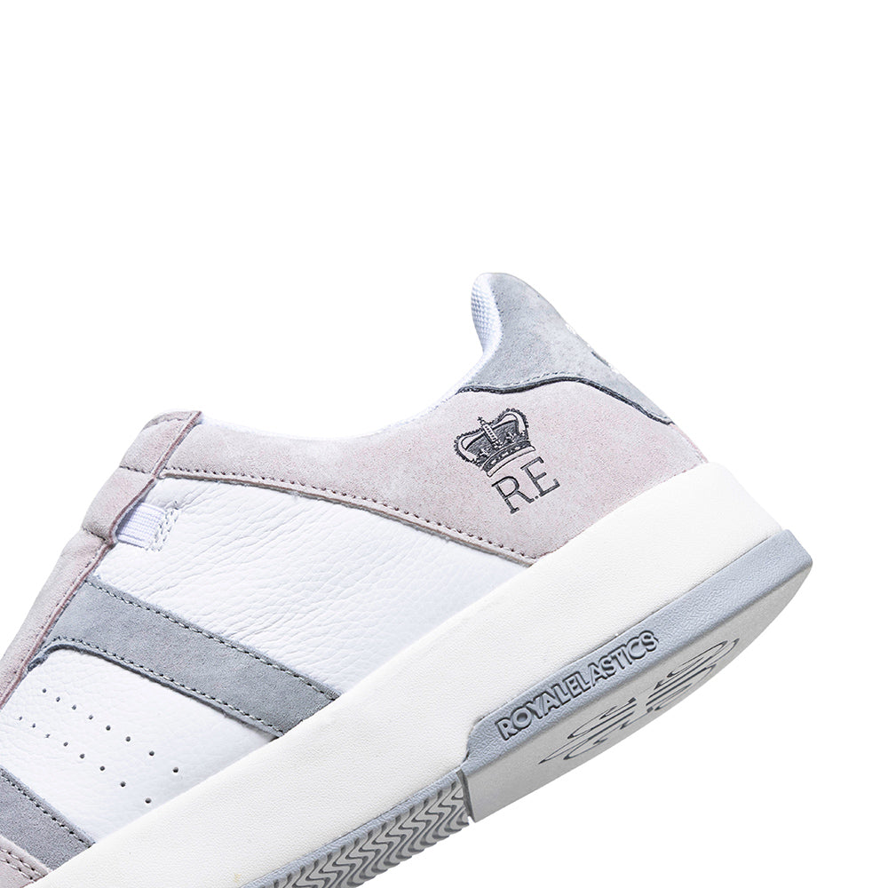 Women's Icon Ultra Lux White Gray Leather Sneakers