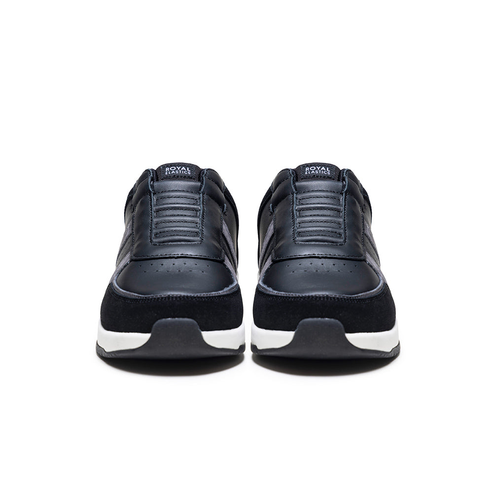 Women's Icon Ultra Lux Black Gray Leather Sneakers