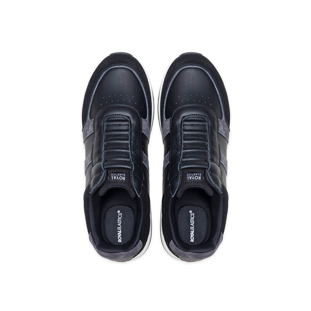 Women's Icon Ultra Lux Black Gray Leather Sneakers