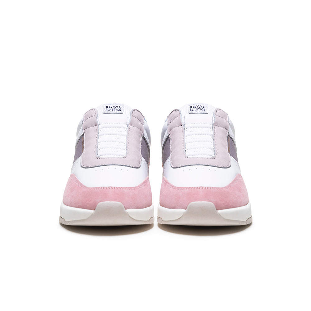 Women's Crown Lux White Pink Purple Leather Sneakers