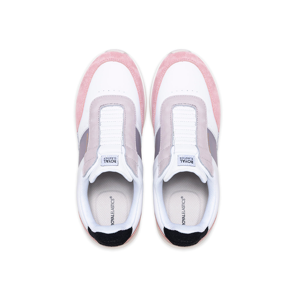Women's Crown Lux White Pink Purple Leather Sneakers