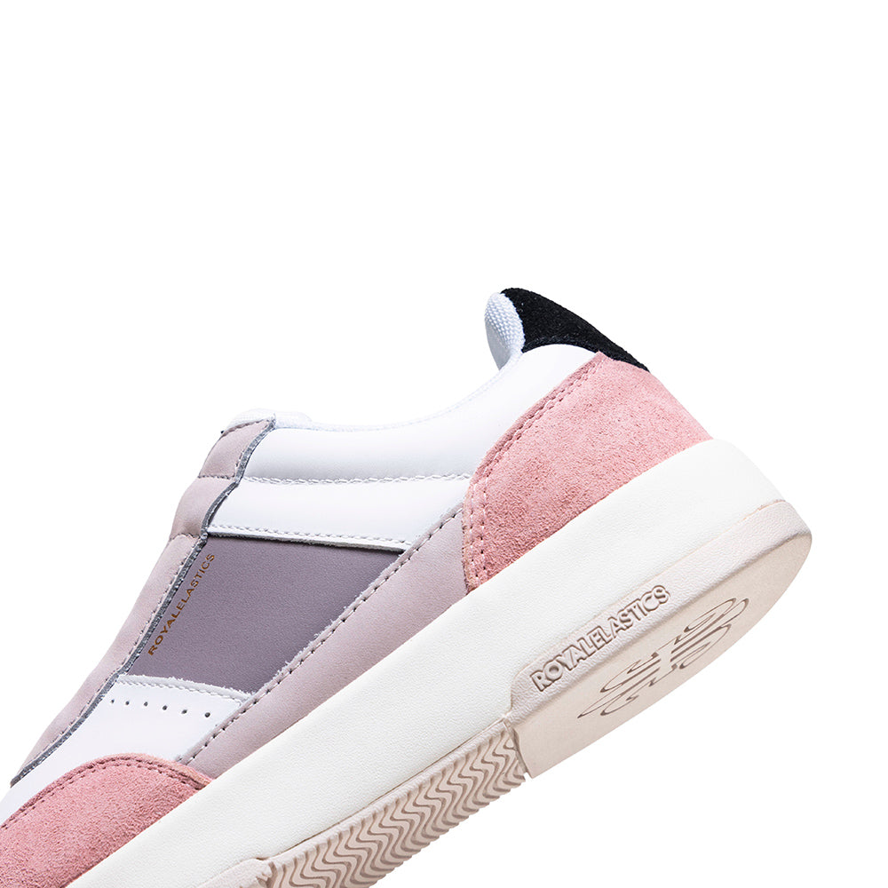 Women's Crown Lux White Pink Purple Leather Sneakers
