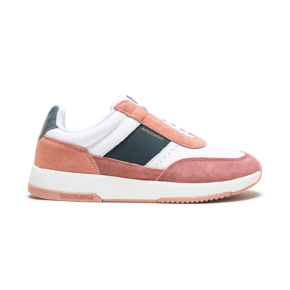 Women's Crown Lux White Pink Gray Leather Sneakers